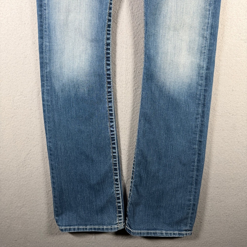 BKE Kate Bootcut Jeans Womens 28x35.5 Medium Wash Contrast Stitch Stretch Denim - Picture 4 of 16